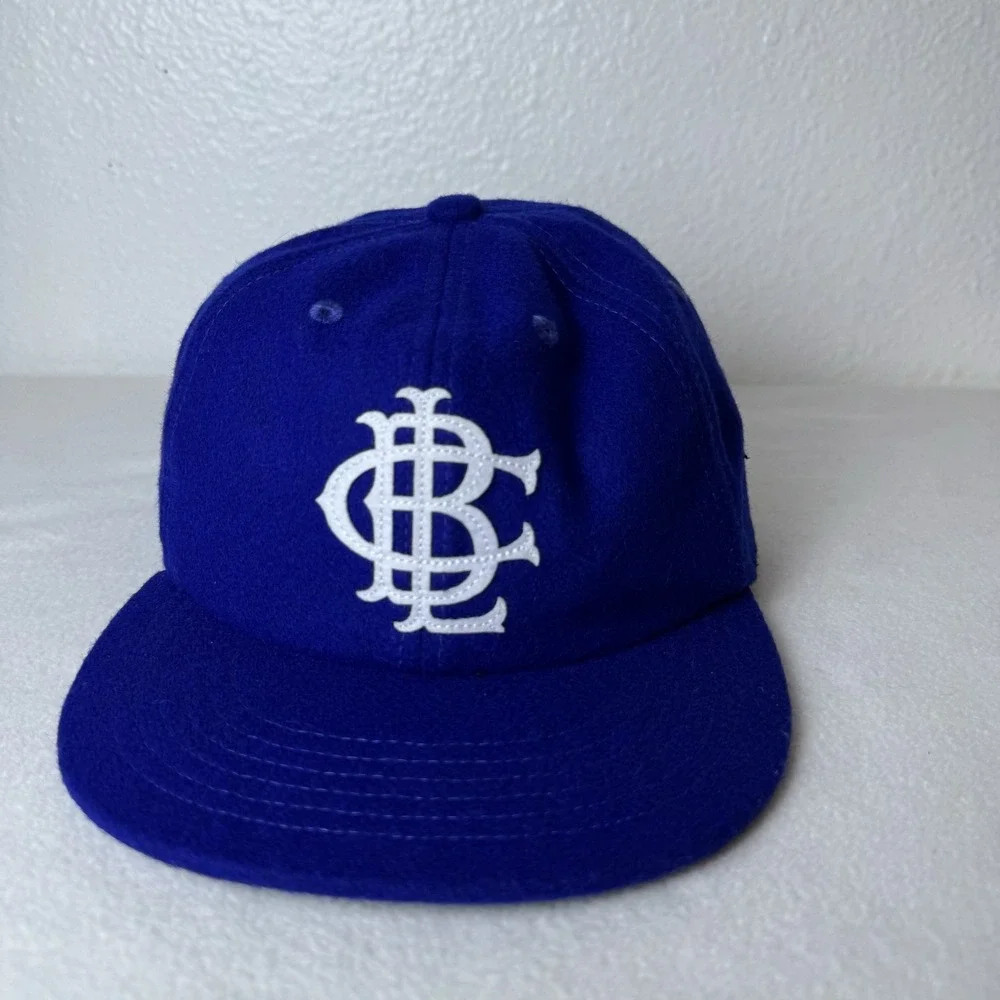 Big League Chew Official League Wool Hat Cap Adjustable Leather Strapback Blue